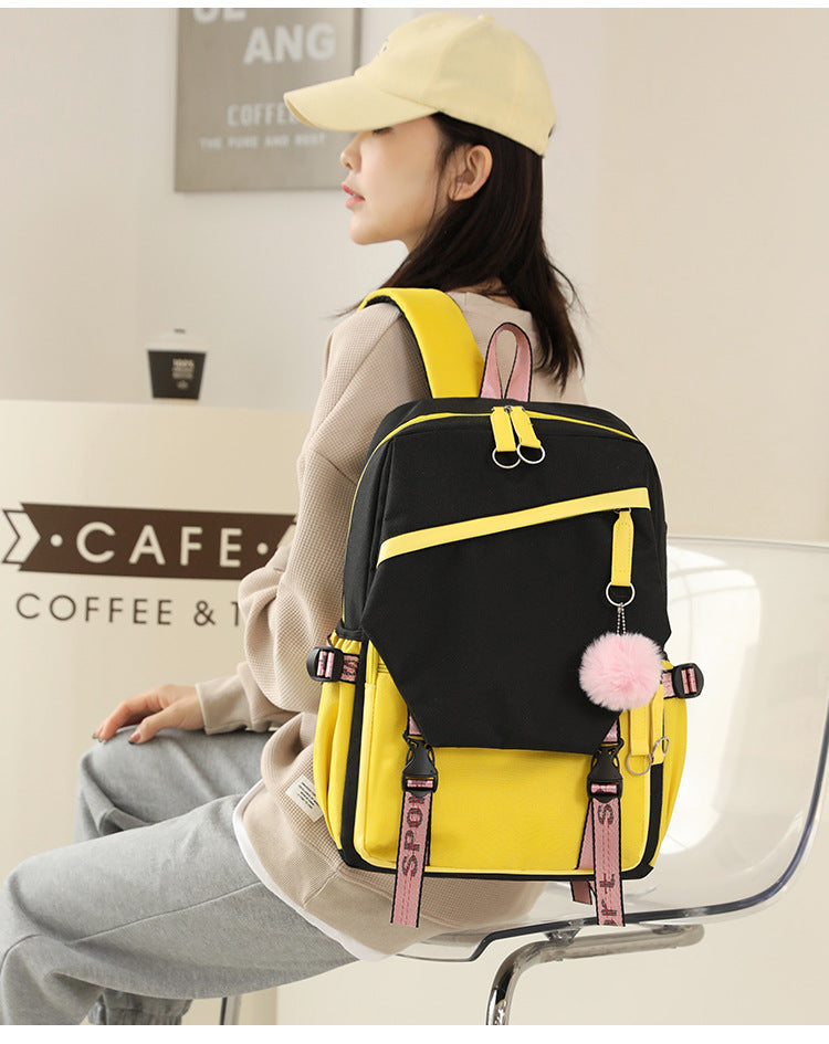 Yanmao Cat Backpack for Children, Elementary School Students in Grades Three to Six, Boys and Girls, Middle School Students, College Students, Campus Double Shoulder Bag