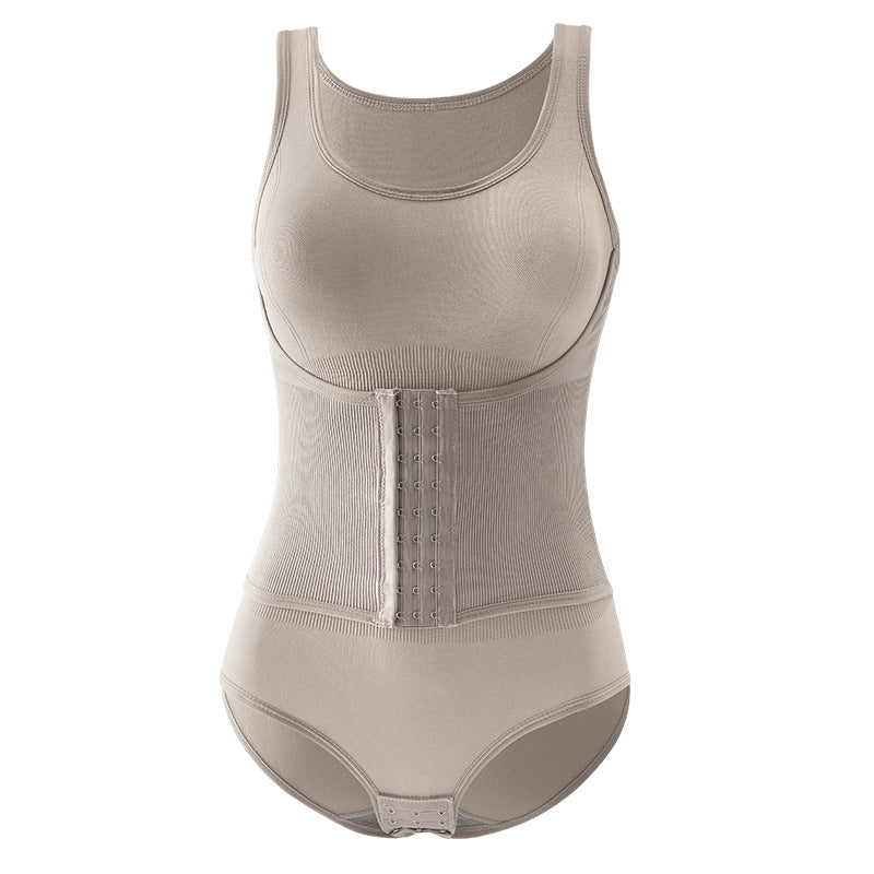 Cakulo Women's One-Piece Shapewear Double-Layer Abdomen Control