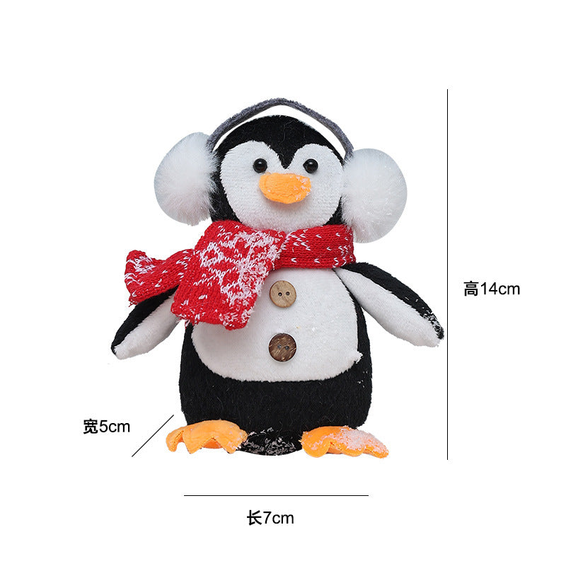 Christmas Decoration Supplies Pendant Striped Knitted Hat Rudolph Hanging Leg Doll Gnome Party Ornament