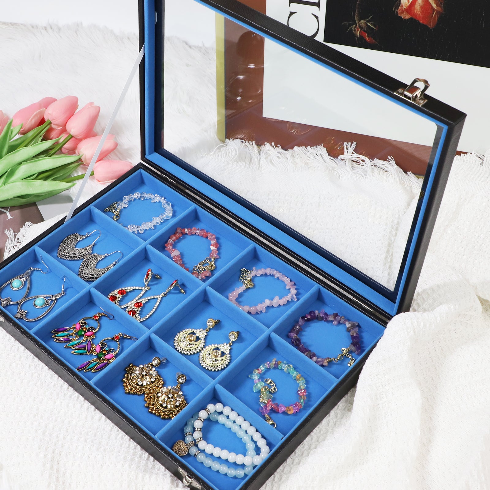 Cakulo Jewelry Organizer Earring Holder Organizer