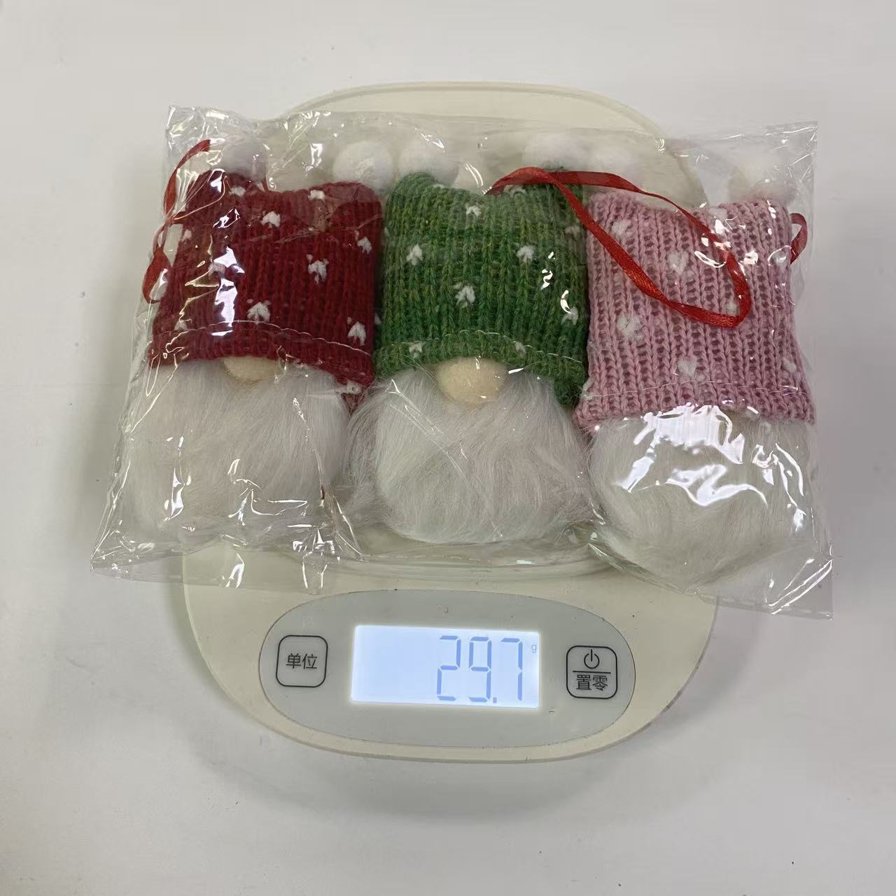 3-Piece Mingguan Christmas Nordic Style Knitted Gnome Pendant Set Christmas Decorations Gnome Figurine Ornaments