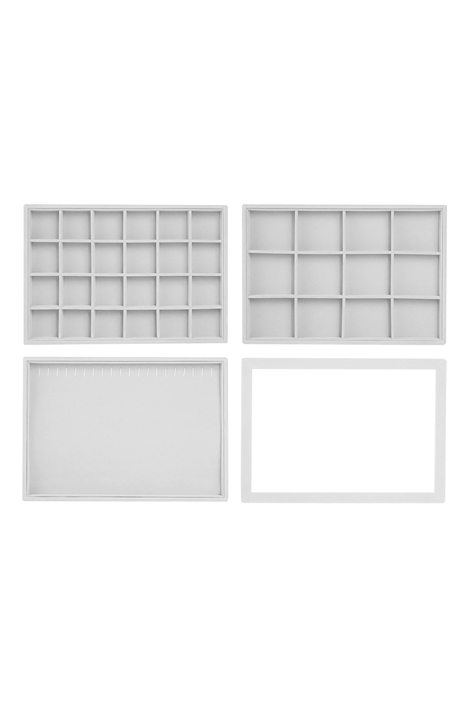 Cakulo Jewelry Organizer Set Velvet Tray with Lid Holds Rings Necklaces Bracelets