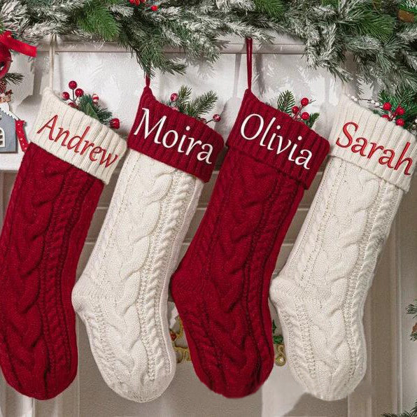 Hot-Selling Christmas Gift Custom Christmas Decoration Embroidered Stockings/Leather Patch Christmas Socks