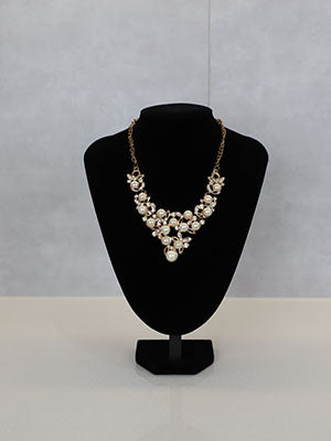Cakulo Black Velvet Necklace Bust Display 3D Stand for Pendants 10.75in Height