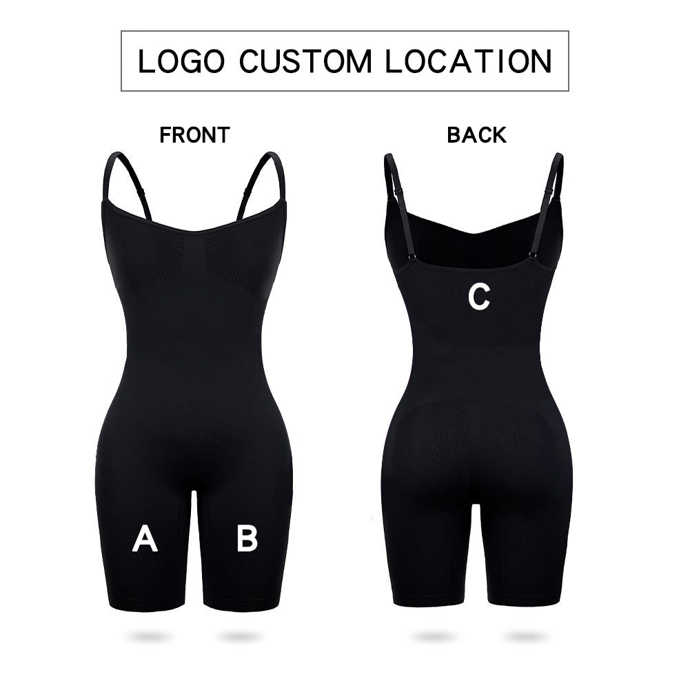 Cakulo Plus Size Postpartum Hip Lifting Seamless Full Body Belly Contraction One Piece Shapewear
