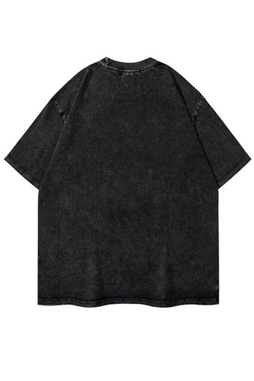Cakulo Men's Vintage Washed Drop-Shoulder Short-Sleeve T-Shirt (Front Customization)