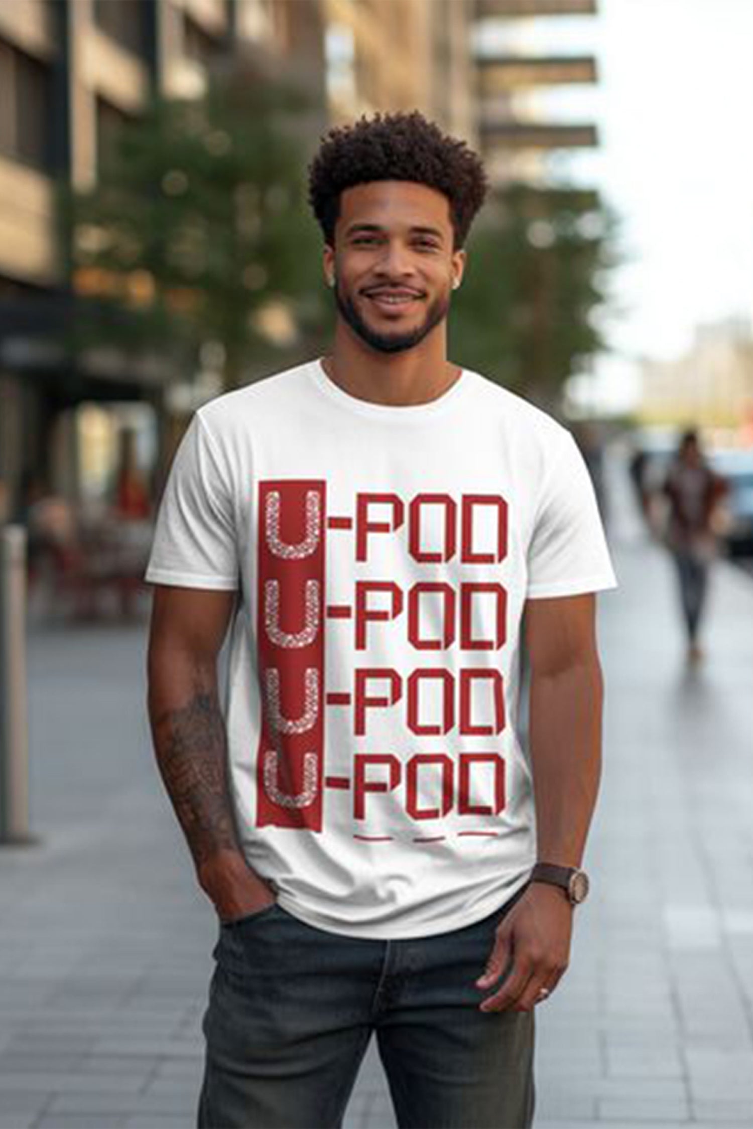 Cakulo Men's Round Neck Short-Sleeve T-Shirt - (Double-Sided Customization)