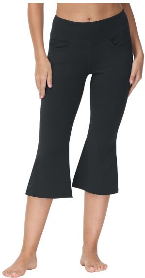 Cakulo Women's Plus Size Yoga Flare Capris