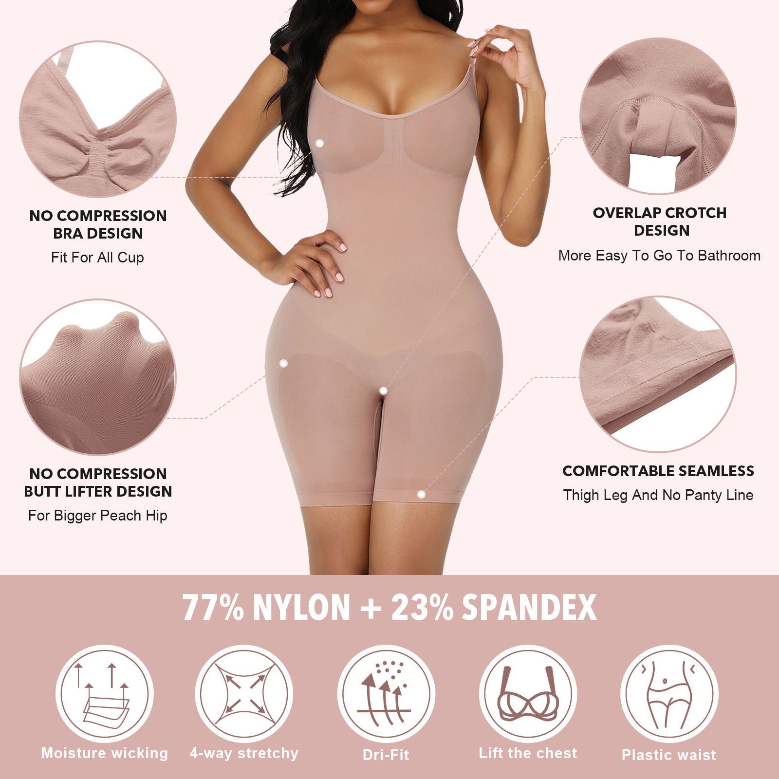 Cakulo Women European and American Hot-Selling One-Piece Shapewear