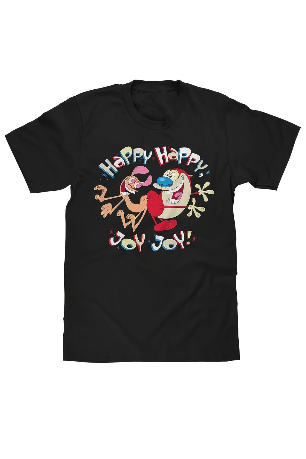 Cakulo Men's 'Happy Joy Stimpy Retro Cartoon T-Shirt