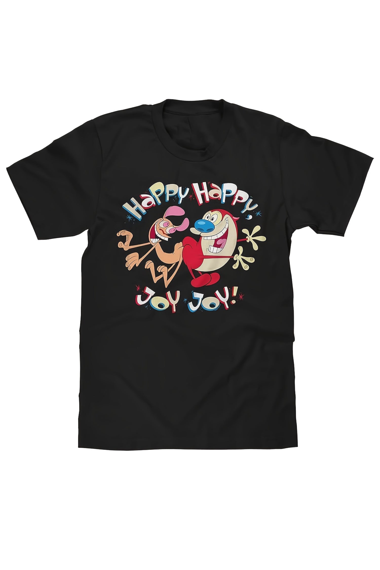 Cakulo Men's 'Happy Joy Stimpy Retro Cartoon T-Shirt