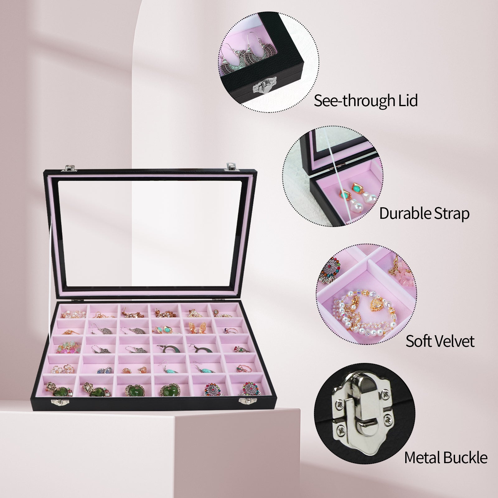 Cakulo Jewelry Organizer Earring Holder Organizer