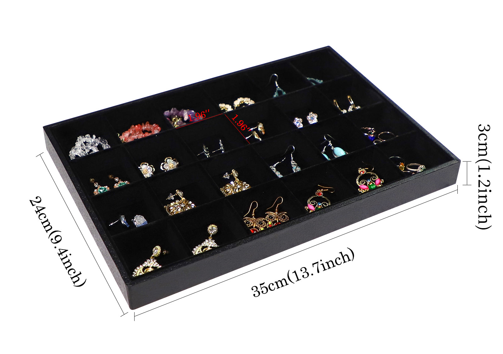 Cakulo Velvet Jewelry Tray Stackable Displays All Jewelry Perfect Showcase