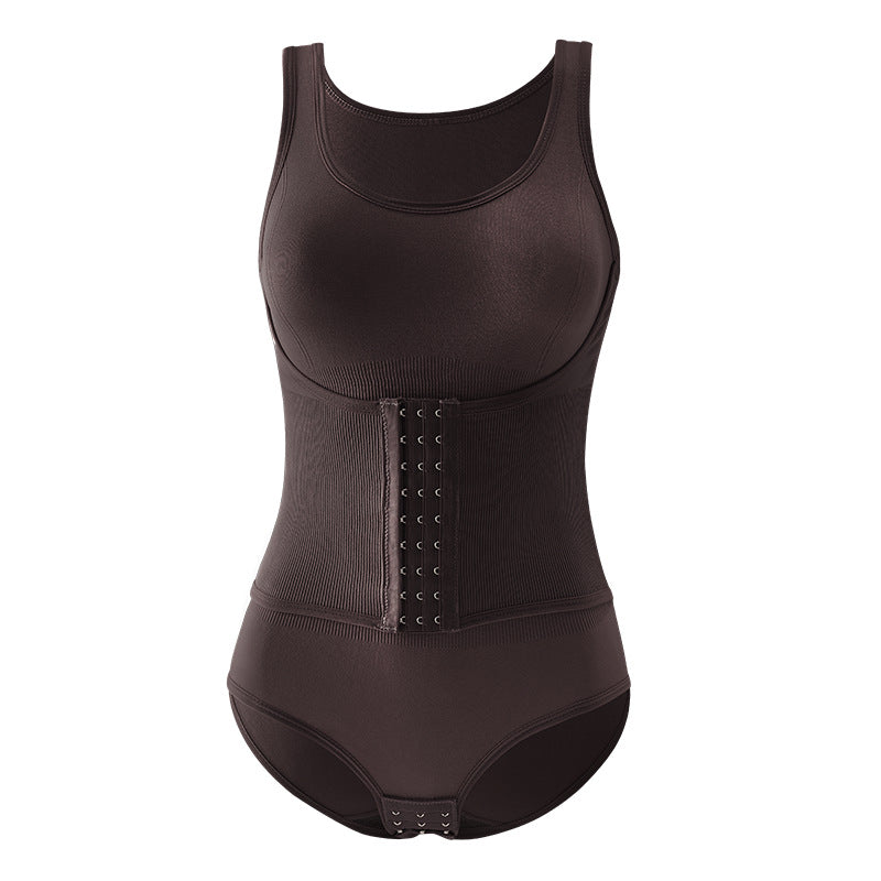 Cakulo Women's One-Piece Shapewear Double-Layer Abdomen Control
