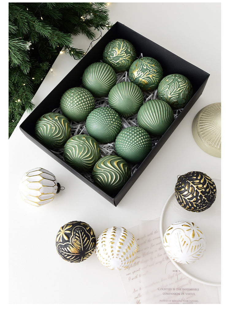 Christmas Decorations Retro Christmas Balls Christmas Ornaments Christmas Tree Decoration Balls Hanging Ornaments Scene Arrangement