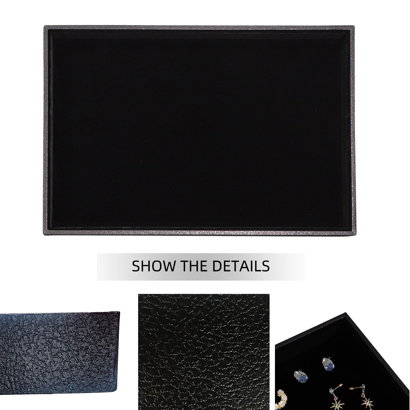 Cakulo Velvet Jewelry Tray Stackable Displays All Jewelry Perfect Showcase