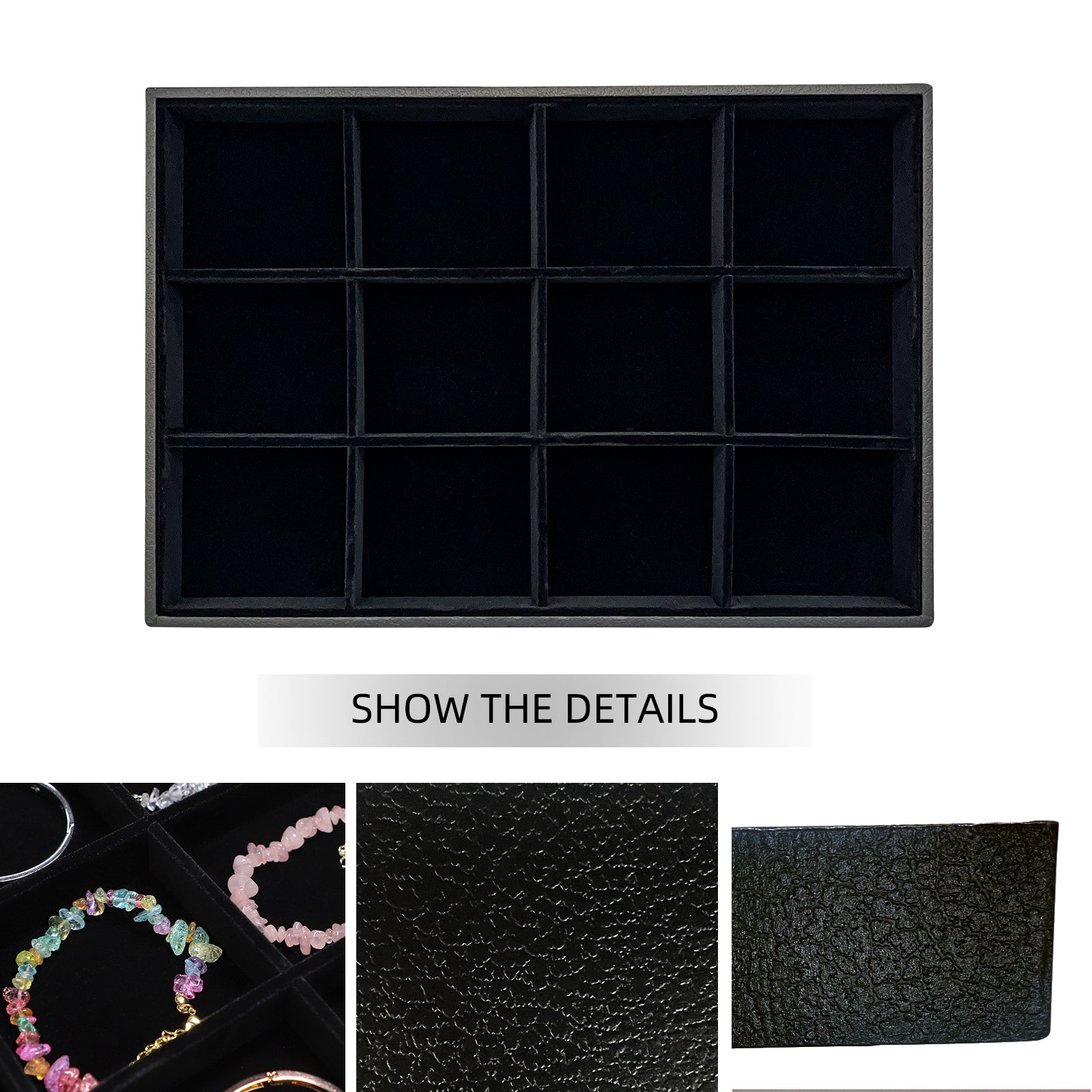 Cakulo Velvet Jewelry Tray Stackable Displays All Jewelry Perfect Showcase