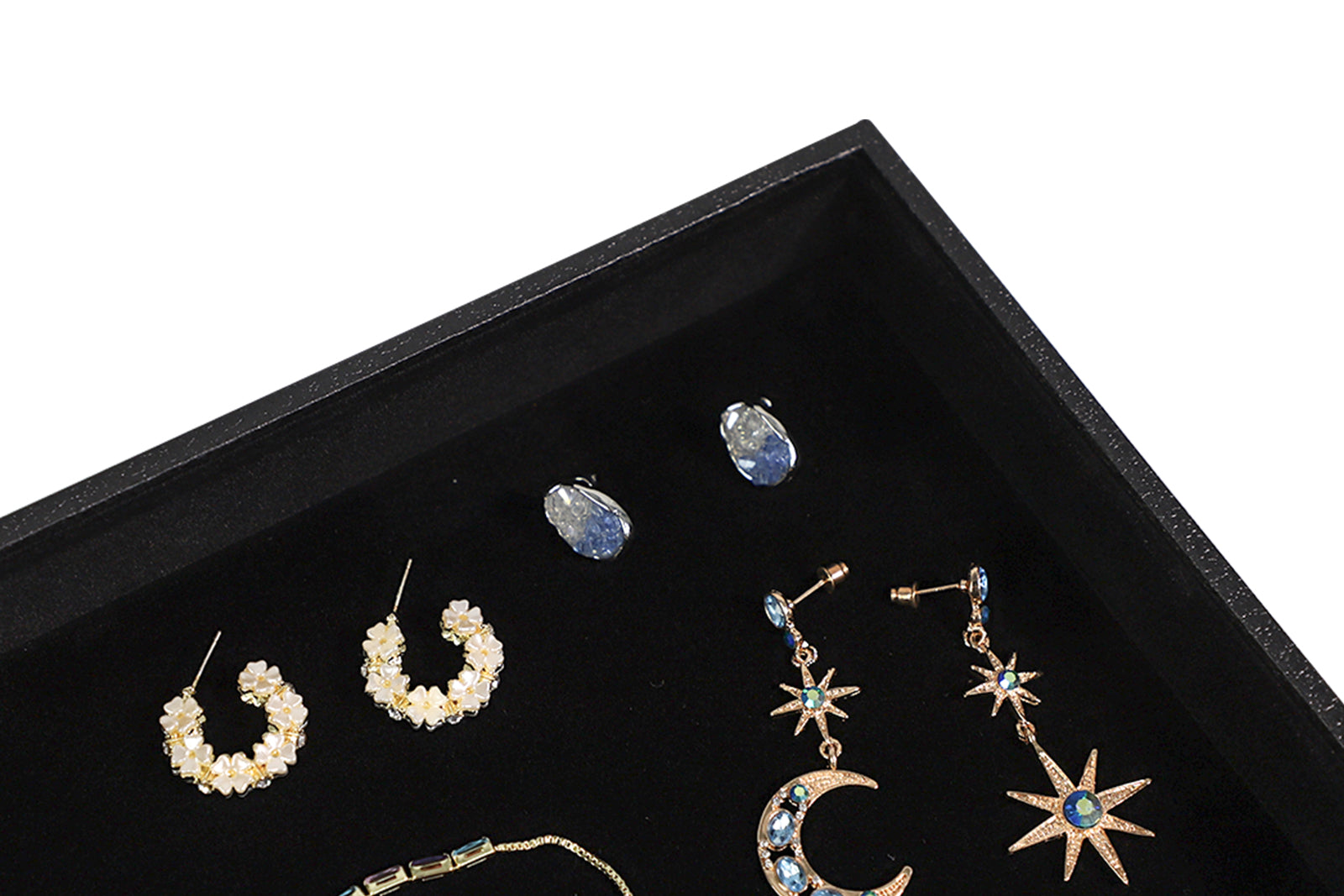 Cakulo Velvet Jewelry Tray Stackable Displays All Jewelry Perfect Showcase