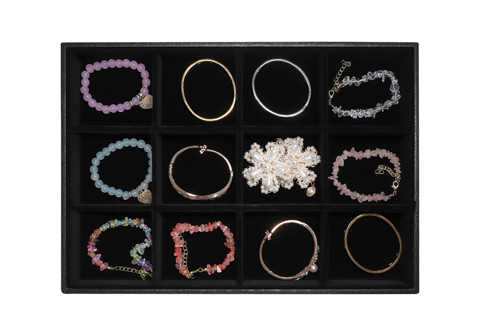Cakulo Velvet Jewelry Tray Stackable Displays All Jewelry Perfect Showcase