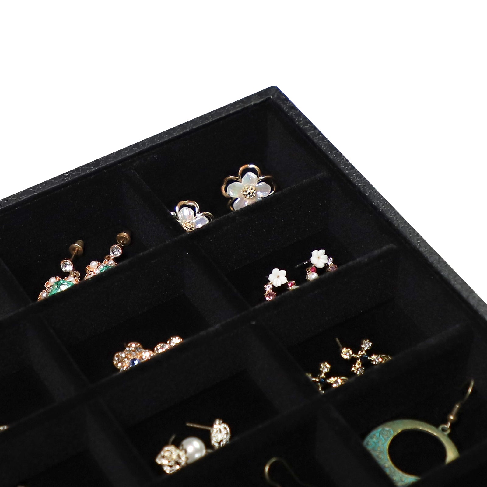 Cakulo Velvet Jewelry Tray Stackable Displays All Jewelry Perfect Showcase