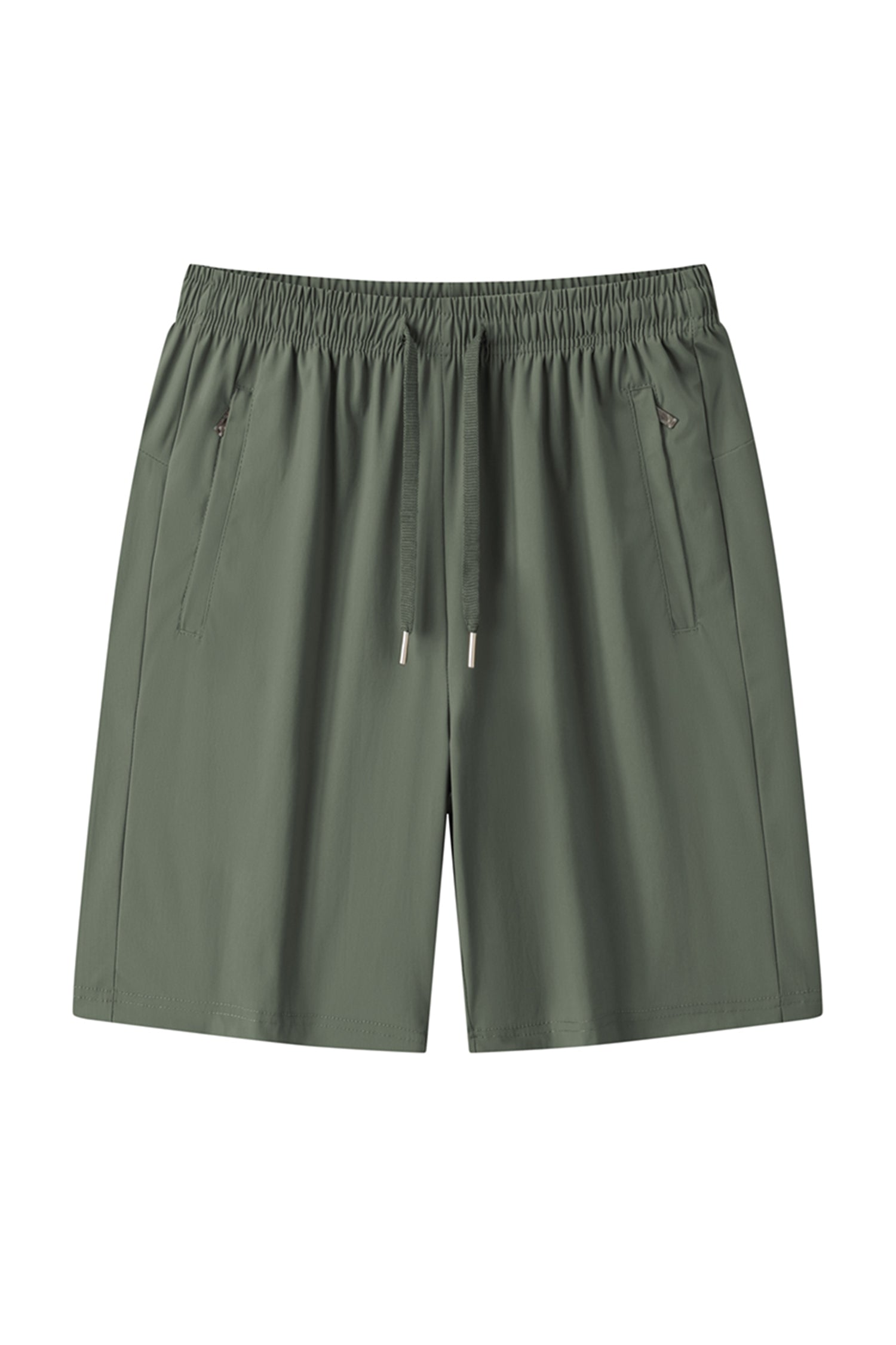 Cakulo Men's Comfy Bermuda Workout Shorts with Zipper Pockets