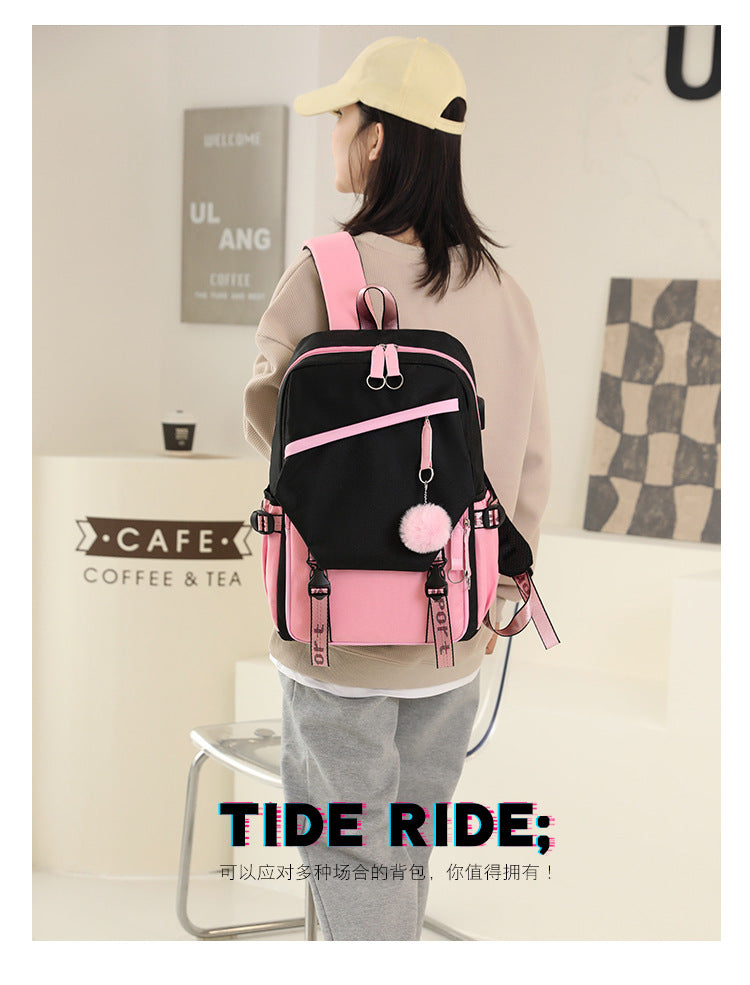 Yanmao Cat Backpack for Children, Elementary School Students in Grades Three to Six, Boys and Girls, Middle School Students, College Students, Campus Double Shoulder Bag