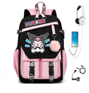 Yanmao Cat Backpack for Children, Elementary School Students in Grades Three to Six, Boys and Girls, Middle School Students, College Students, Campus Double Shoulder Bag
