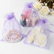 Cakulo 100pcs 3.9x4.7 Organza Gift Bags Drawstring for Wedding Candy Jewelry