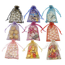 Cakulo 100PCS 4x6 Organza Mesh Bags: Drawstring Sheer Pouches for Jewelry/Wedding Gifts