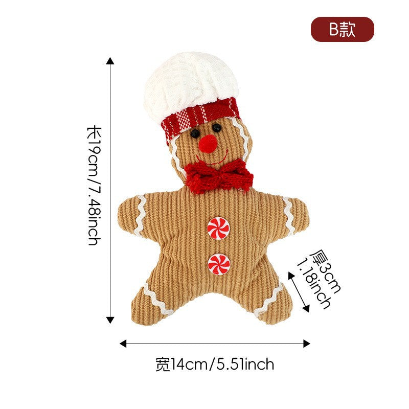 Christmas Decoration Supplies Pendant Striped Knitted Hat Rudolph Hanging Leg Doll Gnome Party Ornament