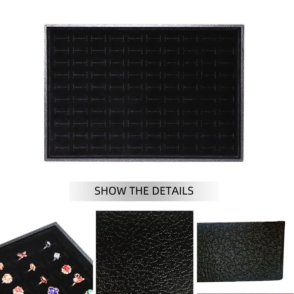 Cakulo Velvet Jewelry Tray Stackable Displays All Jewelry Perfect Showcase