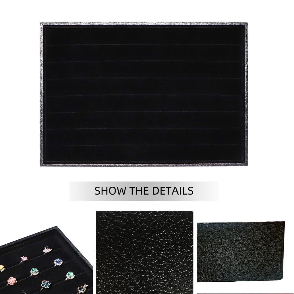 Cakulo Velvet Jewelry Tray Stackable Displays All Jewelry Perfect Showcase