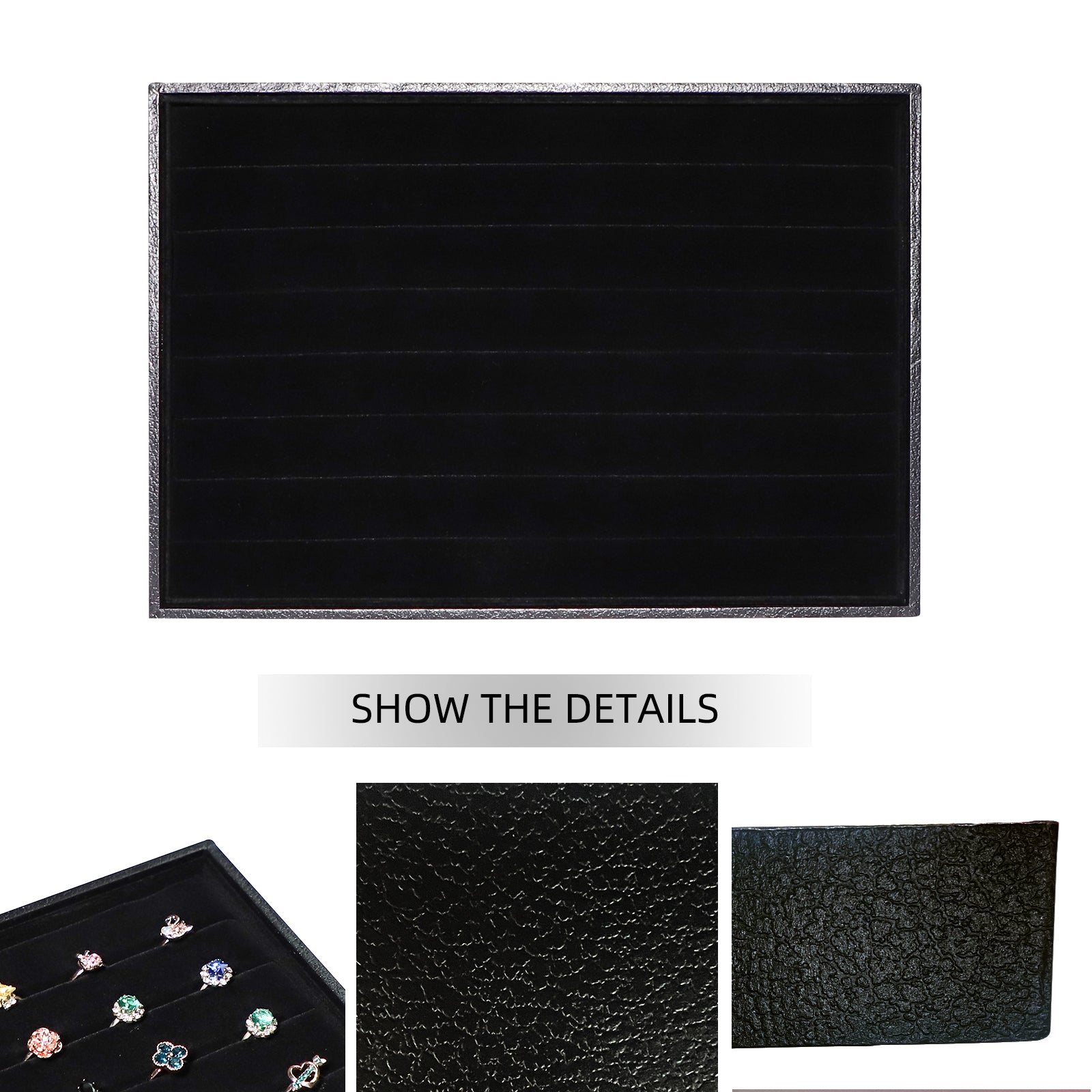 Cakulo Velvet Jewelry Tray Stackable Displays All Jewelry Perfect Showcase