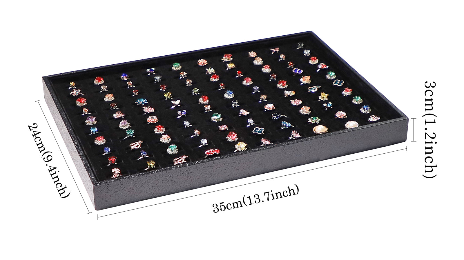 Cakulo Velvet Jewelry Tray Stackable Displays All Jewelry Perfect Showcase