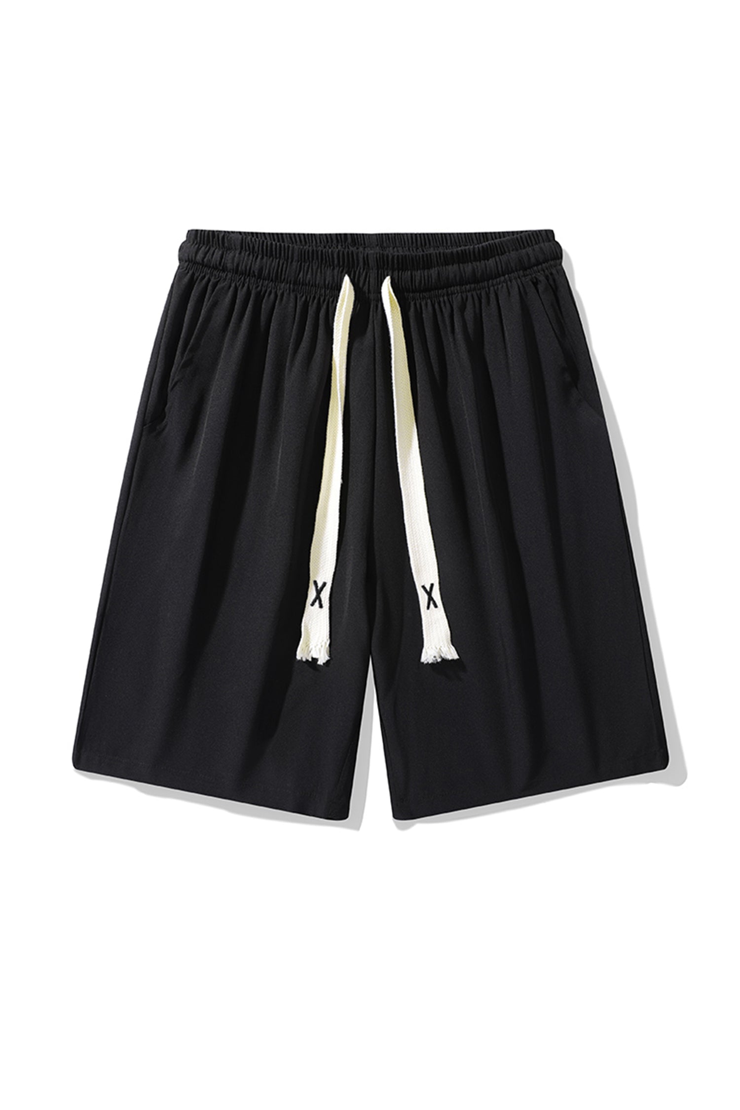 Cakulo Men's Comfy Bermuda Workout Shorts with Zipper Pockets