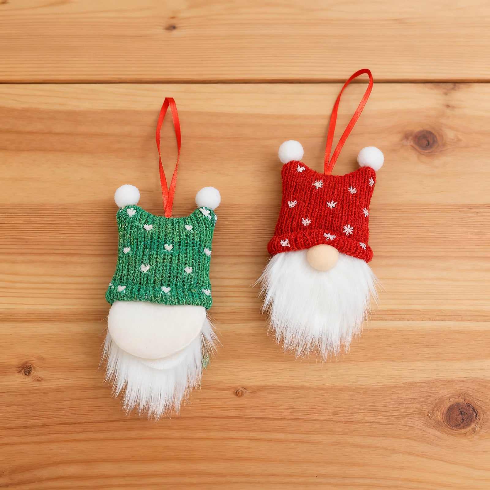 3-Piece Mingguan Christmas Nordic Style Knitted Gnome Pendant Set Christmas Decorations Gnome Figurine Ornaments