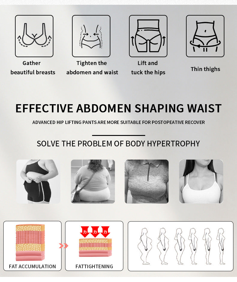 Cakulo Women's One-Piece Shapewear Double-Layer Abdomen Control