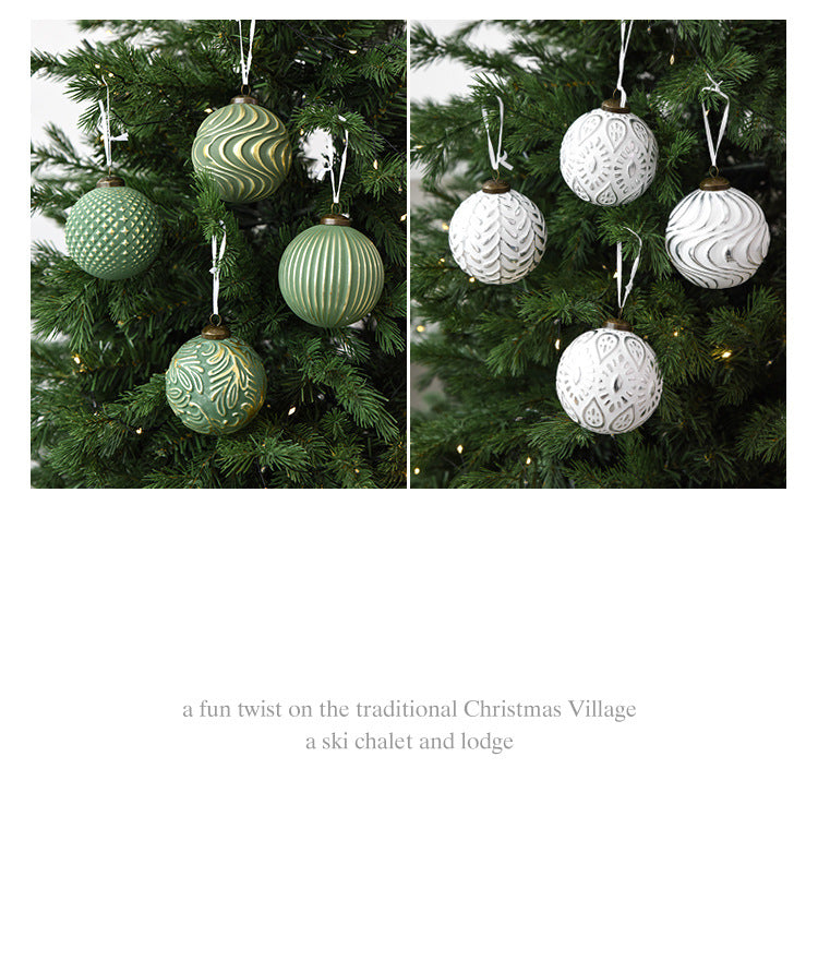 Christmas Decorations Retro Christmas Balls Christmas Ornaments Christmas Tree Decoration Balls Hanging Ornaments Scene Arrangement