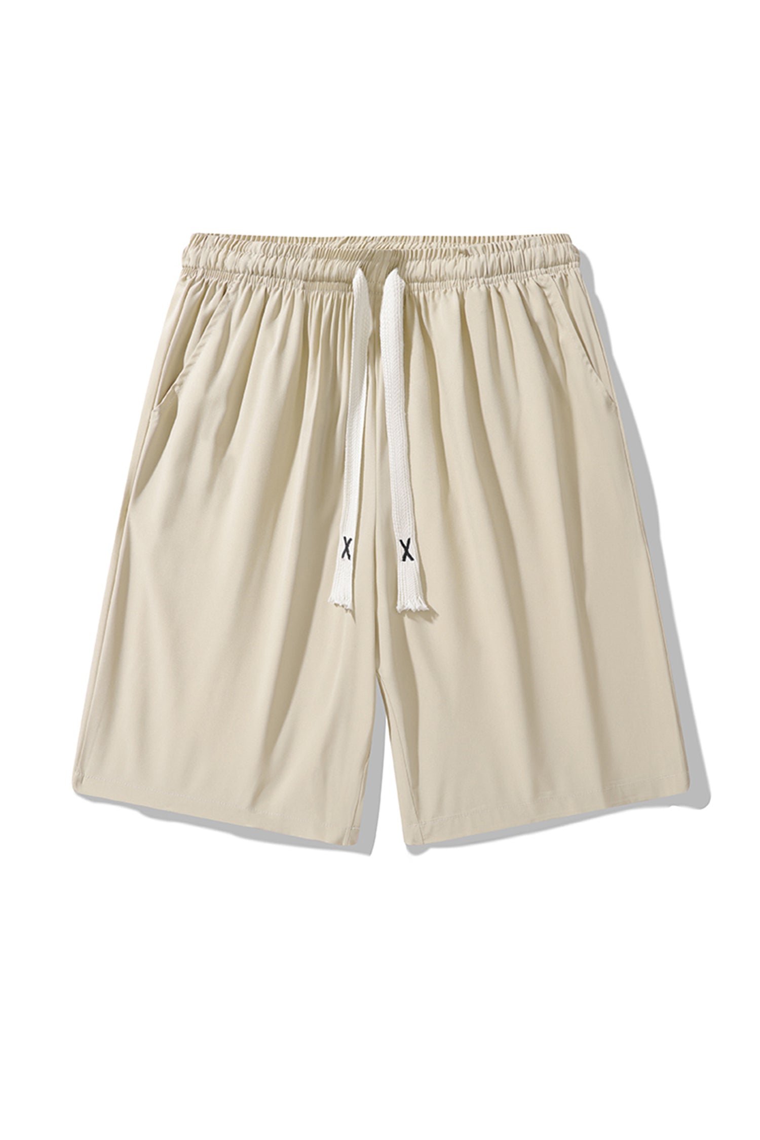 Cakulo Men's Comfy Bermuda Workout Shorts with Zipper Pockets