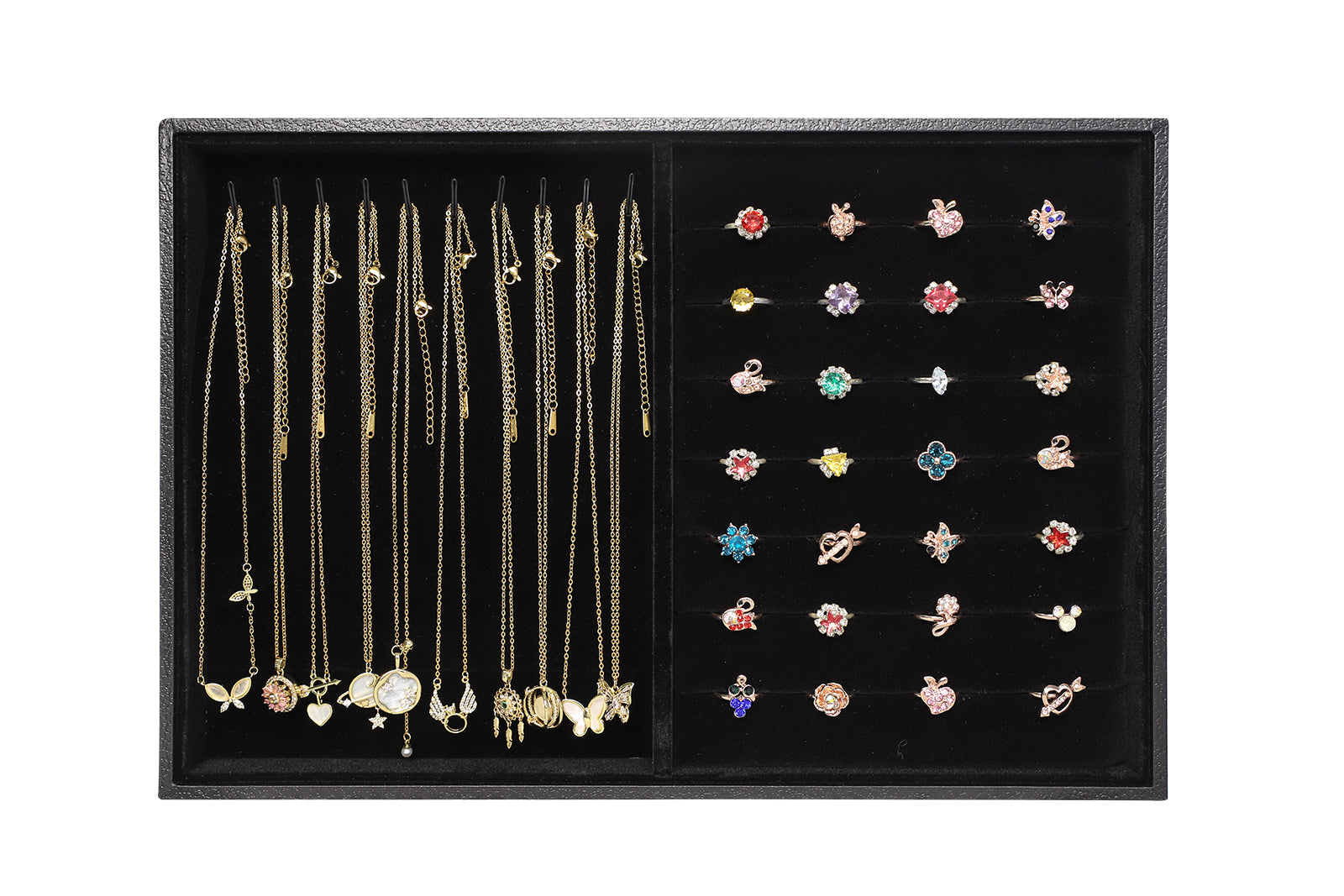 Cakulo Velvet Jewelry Tray Stackable Displays All Jewelry Perfect Showcase