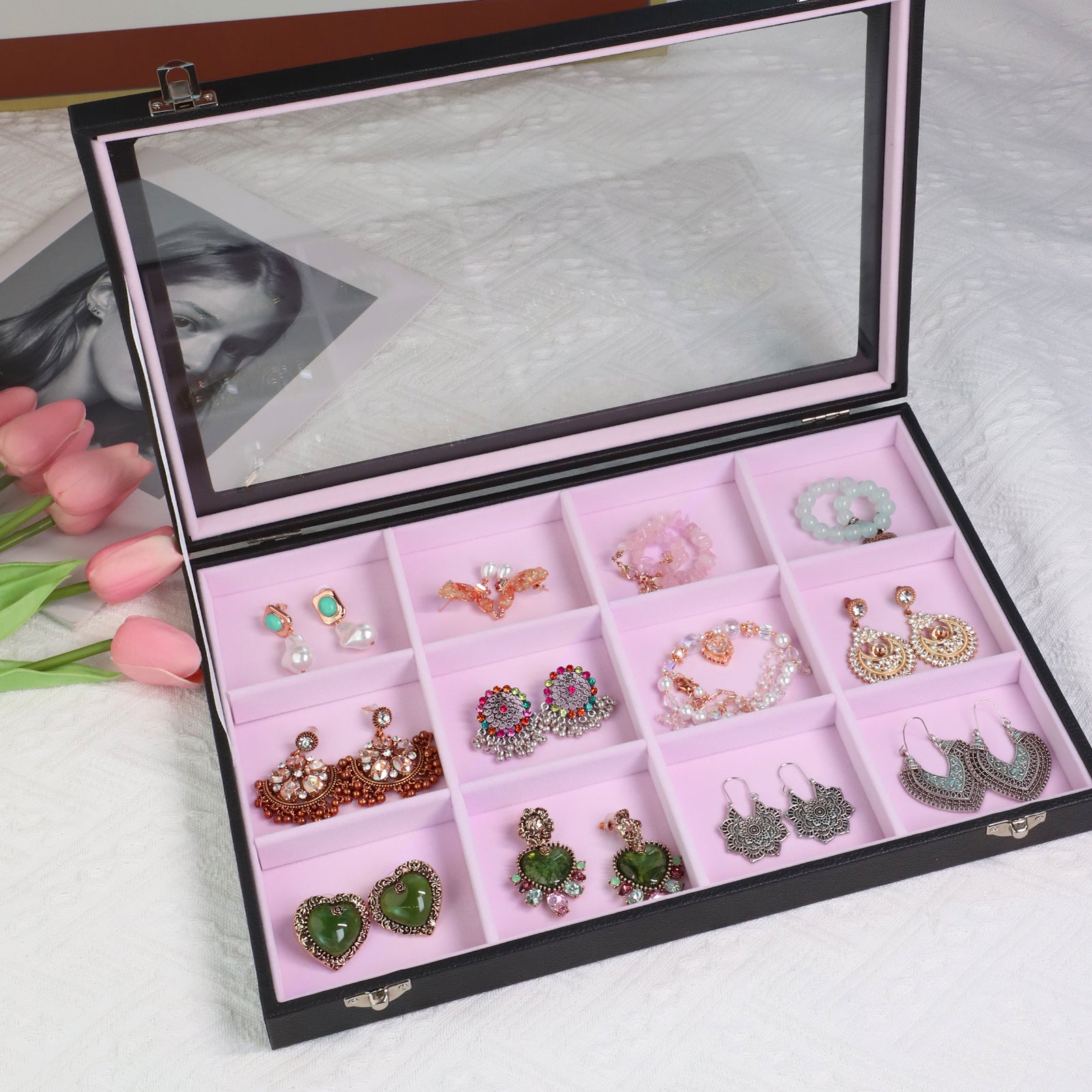 Cakulo Jewelry Organizer Earring Holder Organizer