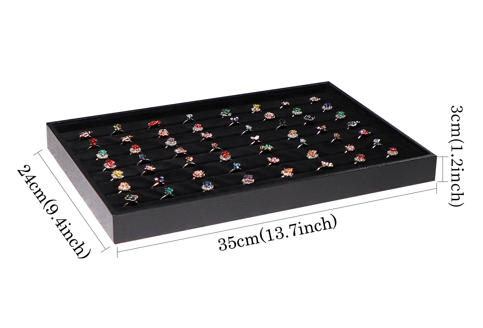 Cakulo Velvet Jewelry Tray Stackable Displays All Jewelry Perfect Showcase