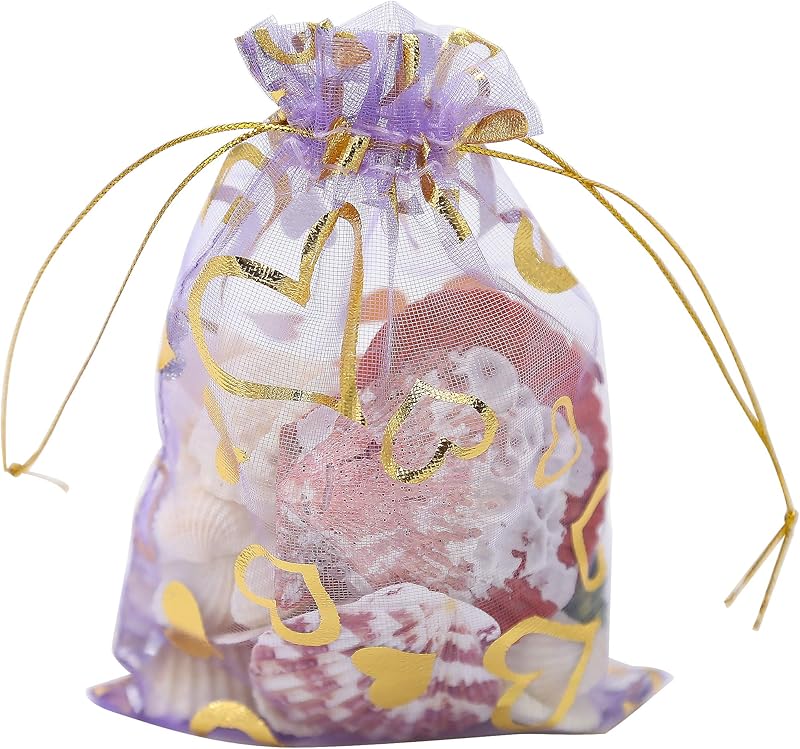 Cakulo 100pcs 4x6'' Black Organza Bags Eyelash Drawstring for Jewelry Candy Wedding