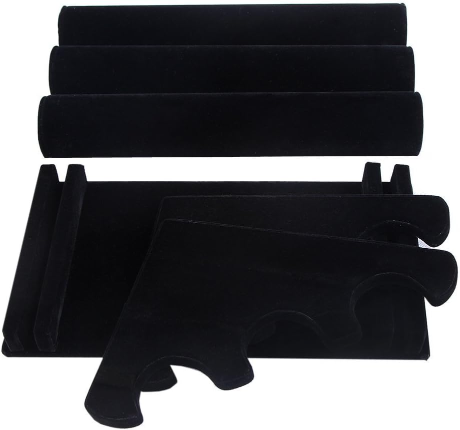 Cakulo Tier Bracelet Holder Velvet Stand for Bracelets Watches Necklaces Display Organizer