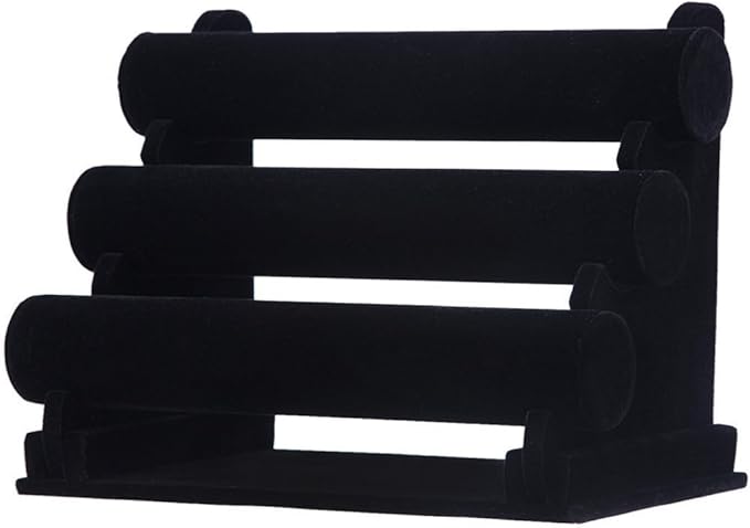 Cakulo Tier Bracelet Holder Velvet Stand for Bracelets Watches Necklaces Display Organizer