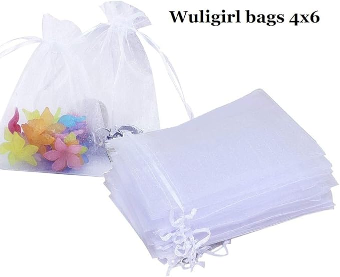Cakulo Women's Plus Size Yoga Flare Capris Drawstring Organza Bags Store Rings Earrings Wedding Baby Shower Favors