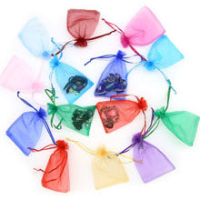 Cakulo 100pcs 3.9x4.7 Organza Gift Bags Drawstring for Wedding Candy Jewelry