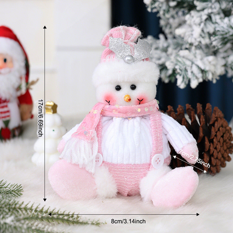 Christmas Decoration Supplies Pendant Striped Knitted Hat Rudolph Hanging Leg Doll Gnome Party Ornament