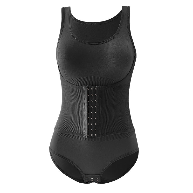 Cakulo Women's One-Piece Shapewear Double-Layer Abdomen Control