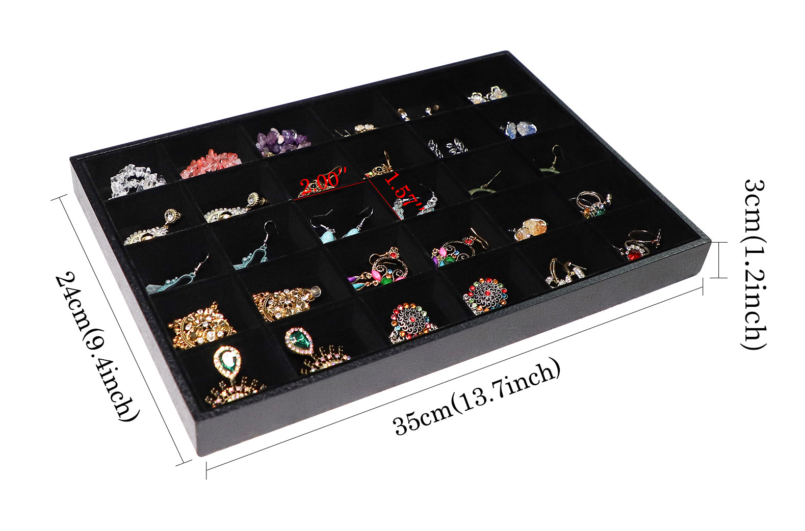 Cakulo Velvet Jewelry Tray Stackable Displays All Jewelry Perfect Showcase